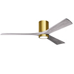 Irene Hugger Ceiling Fan - Brushed Brass / Barn Wood Tone