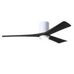 Irene Hugger Ceiling Fan - Gloss White / Matte Black