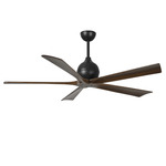 Irene Ceiling Fan - Matte Black / Walnut Tone