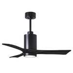 Patricia Ceiling Fan With Light - Matte Black / Matte Black