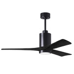 Patricia Ceiling Fan With Light - Matte Black / Matte Black