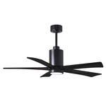 Patricia Ceiling Fan With Light - Matte Black / Matte Black