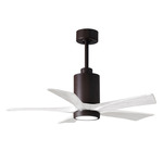 Patricia Ceiling Fan With Light - Textured Bronze / Matte White