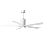 Patricia Ceiling Fan With Light - Gloss White / Matte White