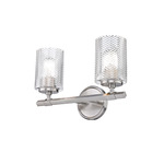 Dover Street Bathroom Vanity Light - Brushed Nickel / Clear