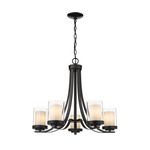 Willow Chandelier - Matte Black / Clear/ Opal