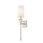 Ava Wall Sconce - Brushed Nickel / White