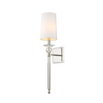 Ava Wall Sconce - Polished Nickel / White
