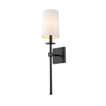 Camila Wall Sconce - Matte Black / White