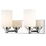 Soledad Bathroom Vanity Light - Chrome / White