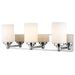 Soledad Bathroom Vanity Light - Chrome / White