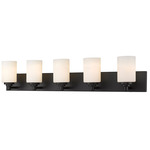 Soledad Bathroom Vanity Light - Matte Black / White