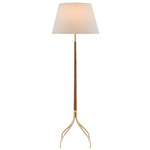 Circus Floor Lamp - Brushed Brass / Off-White Linen