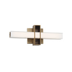 Major Bathroom Vanity Light - Aged Brass / Off White