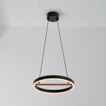 Sol Pendant - Matte Black / Shiny Copper