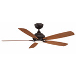 Doren Ceiling Fan with Light - Dark Bronze / Opal