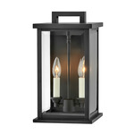 Weymouth Outdoor Wall Sconce - Black / Clear Beveled