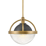 Watson Pendant - Heritage Brass / Clear Seedy