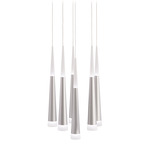 Gradual Multi Light Pendant - Brushed Aluminum / Frosted