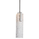 Glacier Pendant - Beige Silver / Clear Cast Glass