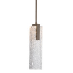 Glacier Pendant - Flat Bronze / Clear Cast Glass