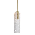 Glacier Pendant - Gilded Brass / Clear Cast Glass