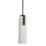 Glacier Pendant - Matte Black / Clear Cast Glass