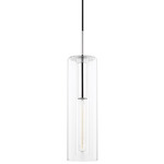 Belinda Pendant - Polished Nickel / Clear