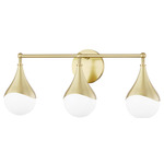 Ariana Bathroom Vanity Light - Aged Brass / Opal