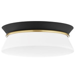 Cath Flush Ceiling Light - Aged Brass / Opal