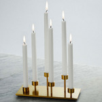 Machined Candle Holder - Brass