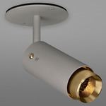 Exhaust Adjustable Spot Light - Stone / Brass