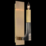 Acrylic Framed Wall Sconce - Antique Brass / Clear