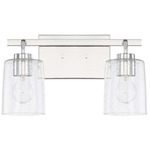 Greyson Bathroom Vanity Light - Chrome / Clear Seeded