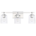 Greyson Bathroom Vanity Light - Chrome / Clear Seeded