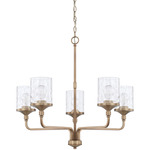 Colton Chandelier - Aged Brass / Clear Water