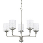 Colton Chandelier - Brushed Nickel / Clear Water