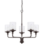 Colton Chandelier - Bronze / Clear Water