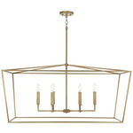Thea Linear Pendant - Aged Brass