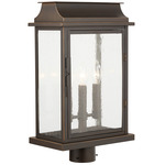 Bolton Outdoor Post Light - Oiled Bronze / Antique Glass