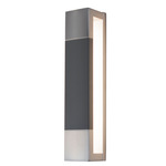 Post Wall Sconce - Satin Nickel / Dark Grey / White