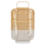Bamboo Square Table Lamp - White