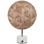 Chanpen Hexagon Table Lamp - Gun Metal / Natural