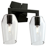 Gaia Vanity Light - Matte Black / Clear