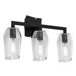 Gaia Vanity Light - Matte Black / Clear