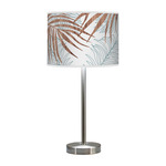 Palm Hudson Table Lamp - Brushed Nickel / Blue