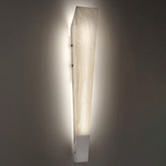 Eo Tall Torch Wall Sconce - Satin Pewter / White Swirl