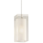 Solitude Monorail Pendant - Satin Nickel / Frost