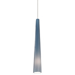 Zenith Monorail Pendant - Satin Nickel / Steel Blue