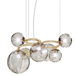 Puppet Ring Chandelier - Matt Gold / Smoky